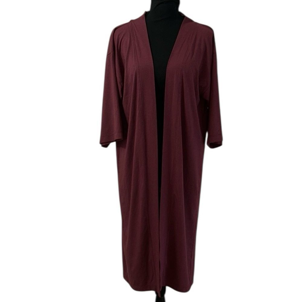 Able Burgundy Open Front Cardigan(Size Small)